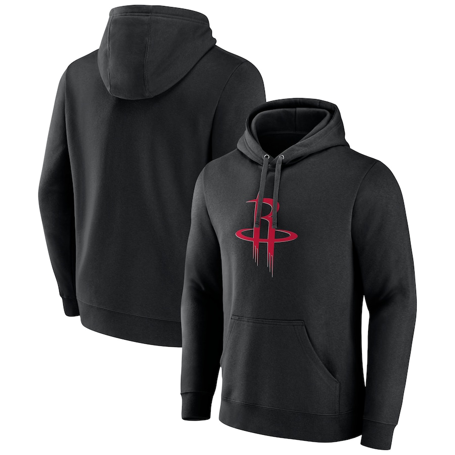 Men's Houston Rockets Black Logo Pullover Hoodie Men's Houston Rockets Black Logo Pullover Hoodie