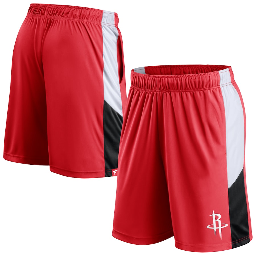 Men's Houston Rockets Red Champion Rush Colorblock Performance Shorts Men's Houston Rockets Red Champion Rush Colorblock Performance Shorts