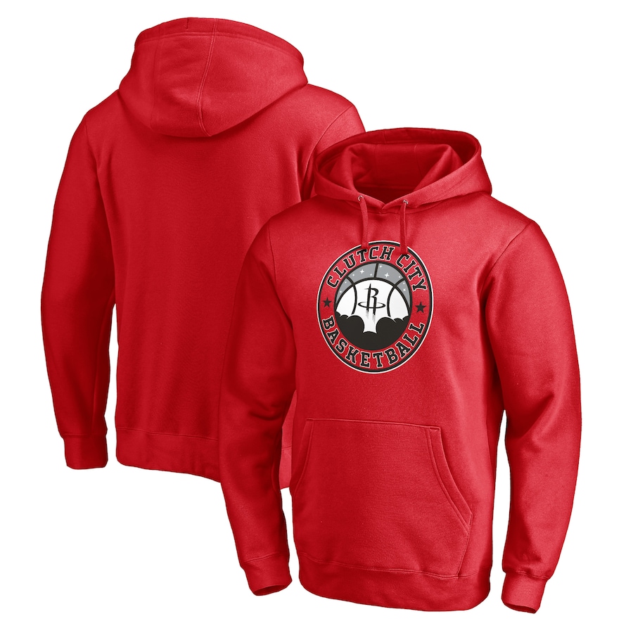 Men's Houston Rockets Red Post Up Hometown Collection Fitted Pullover Hoodie Men's Houston Rockets Red Post Up Hometown Collection Fitted Pullover Hoodie