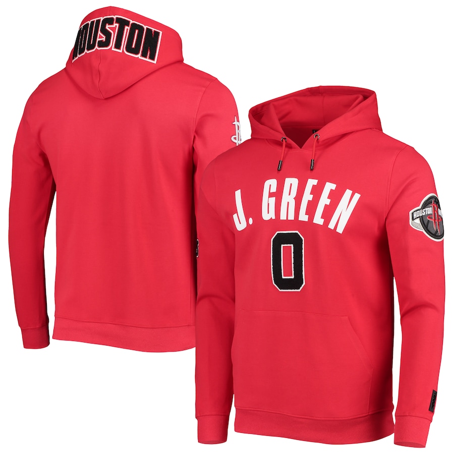 Men's Houston Rockets Jalen Green Pro Standard Red Team Player Pullover Hoodie