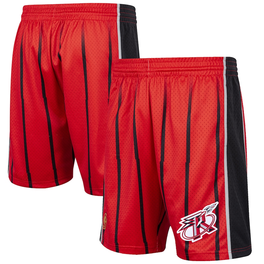 Men's Houston Rockets Mitchell & Ness Red Hardwood Classic Reload Swingman Shorts Men's Houston Rockets Mitchell & Ness Red Hardwood Classic Reload Swingman Shorts