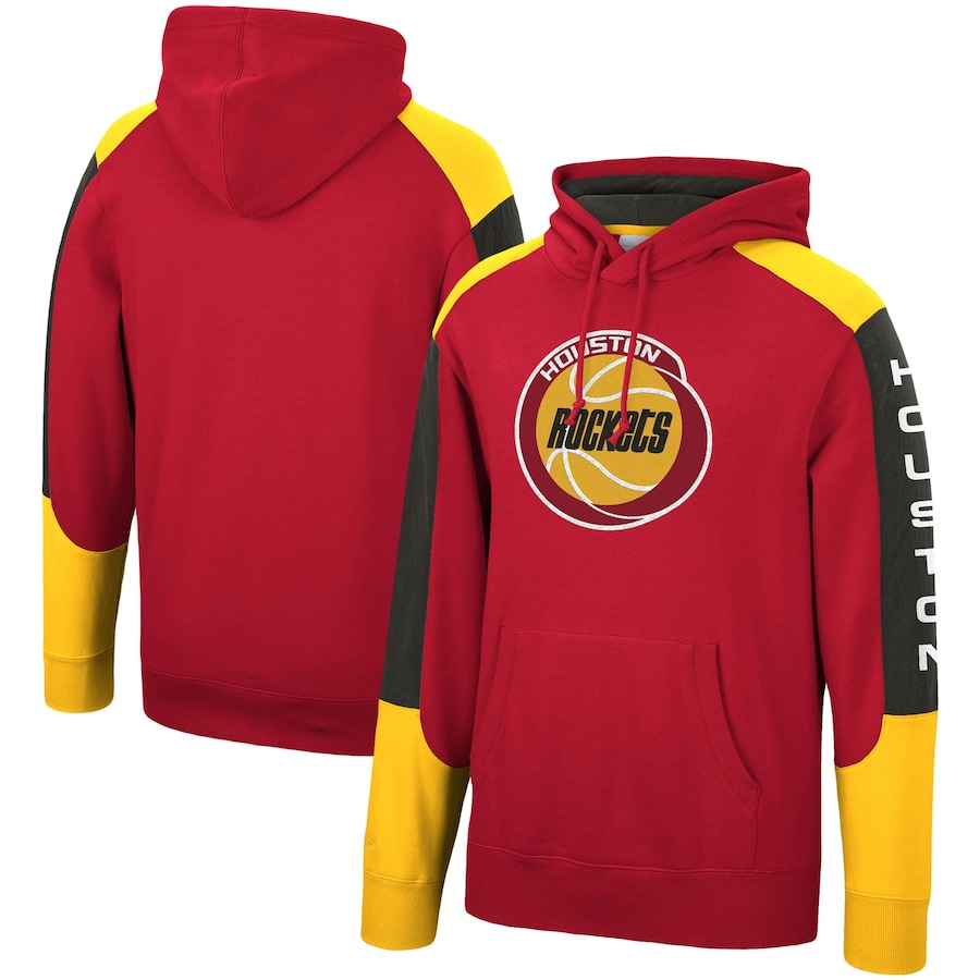 Men's Houston Rockets Mitchell & Ness Red Hardwood Classics Fusion Pullover Hoodie Men's Houston Rockets Mitchell & Ness Red Hardwood Classics Fusion Pullover Hoodie