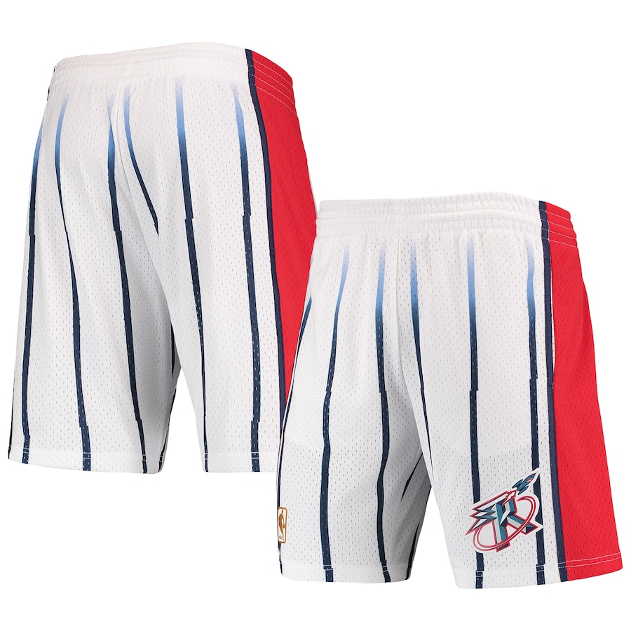 Men's Houston Rockets Mitchell & Ness White 1996-97 Hardwood Classics Swingman Shorts Men's Houston Rockets Mitchell & Ness White 1996-97 Hardwood Classics Swingman Shorts