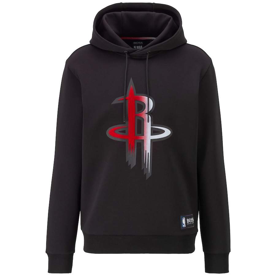 Men's Houston Rockets NBA x Hugo Boss Black Bounce Pullover Hoodie Men's Houston Rockets NBA x Hugo Boss Black Bounce Pullover Hoodie