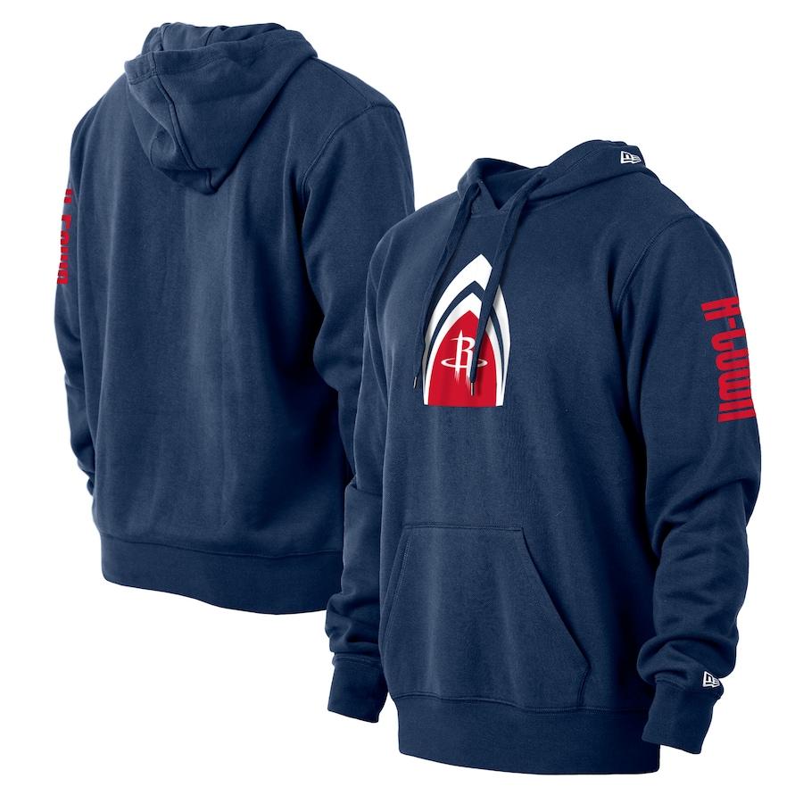 Men's Houston Rockets New Era Navy 2021/22 City Edition Pullover Hoodie Men's Houston Rockets New Era Navy 2021/22 City Edition Pullover Hoodie
