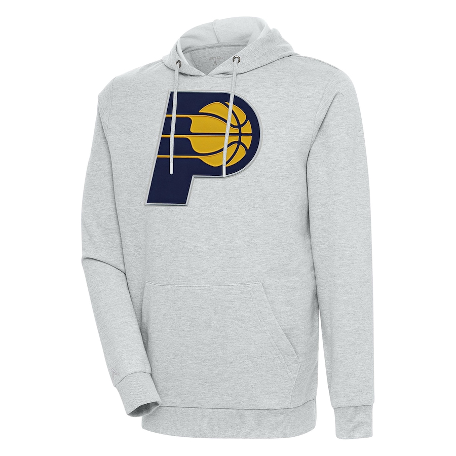 Men's Indiana Pacers Antigua Heather Gray Action Pullover Hoodie