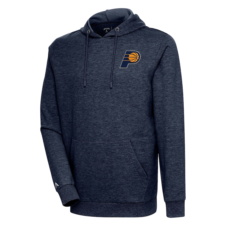 Men's Indiana Pacers Antigua Heather Navy Action Pullover Hoodie