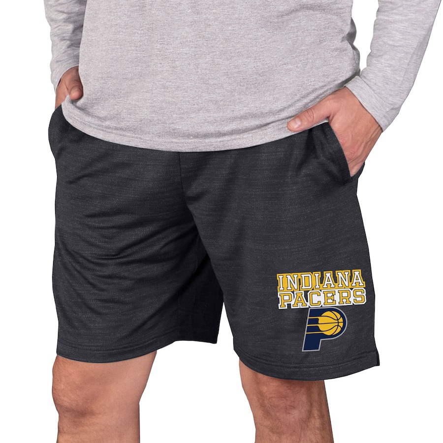 Men's Indiana Pacers Concepts Sport Charcoal Bullseye Knit Jam Shorts Men's Indiana Pacers Concepts Sport Charcoal Bullseye Knit Jam Shorts