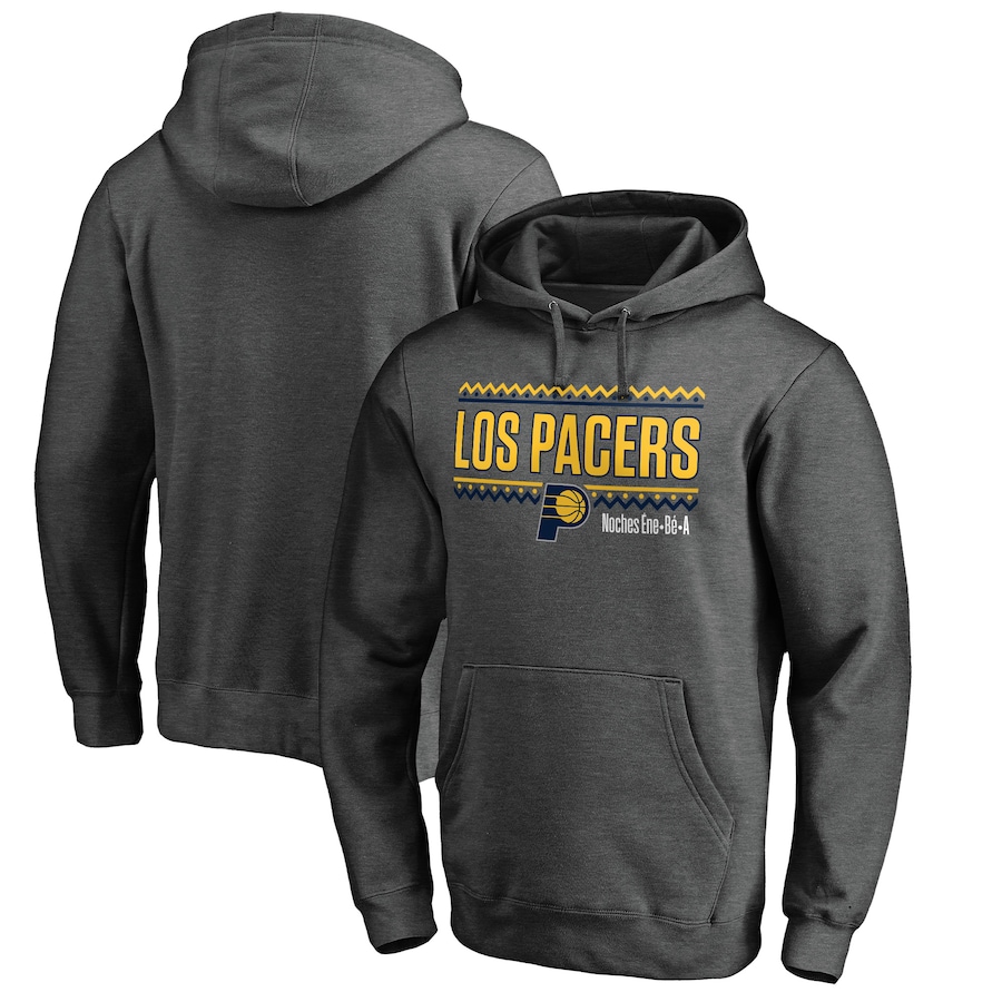 Men's Indiana Pacers Heather Gray Noches Ene-Be-A Pullover Hoodie