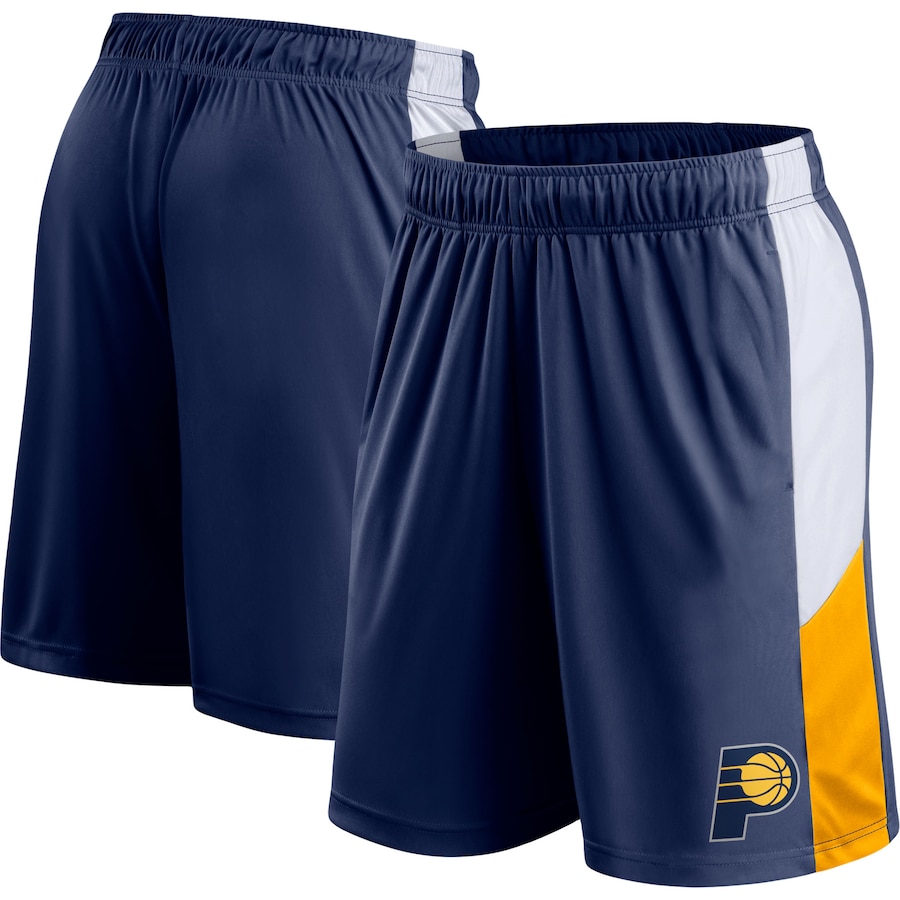 Men's Indiana Pacers Navy Champion Rush Colorblock Performance Shorts Men's Indiana Pacers Navy Champion Rush Colorblock Performance Shorts