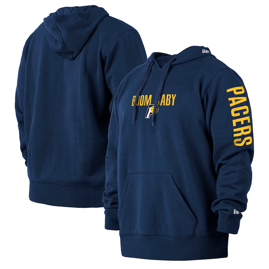 Men's Indiana Pacers New Era Navy 2021/22 City Edition Big & Tall Pullover Hoodie
