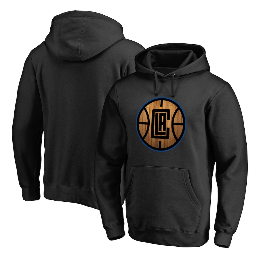 Men's LA Clippers Black Hardwood Pullover Hoodie