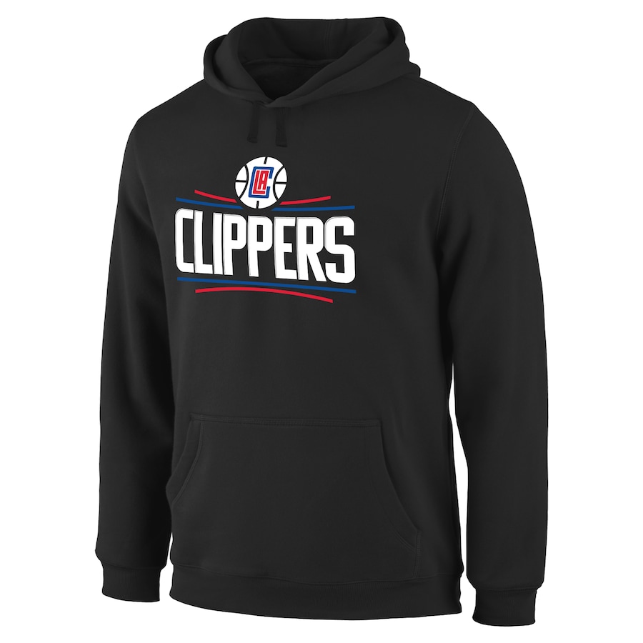 Men's LA Clippers Black Primary Logo Pullover Hoodie