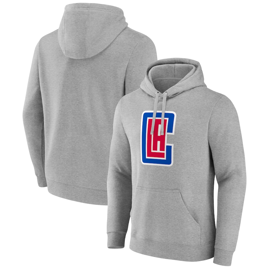 Men's LA Clippers Gray Alternate Logo Pullover Hoodie Men's LA Clippers Gray Alternate Logo Pullover Hoodie