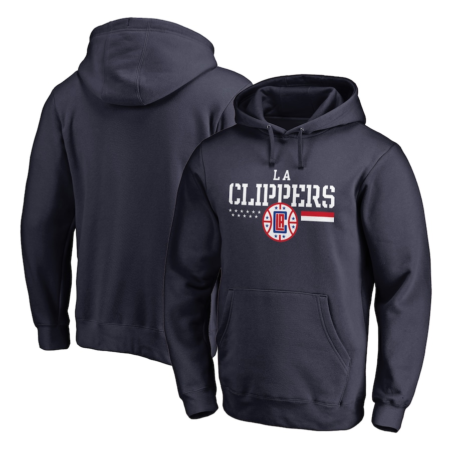 Men's LA Clippers Navy Hoops For Troops Pullover Hoodie Men's LA Clippers Navy Hoops For Troops Pullover Hoodie
