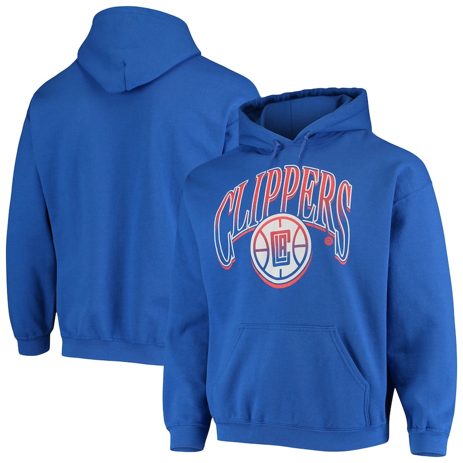 Men's LA Clippers Junk Food Royal Hometown Pullover Hoodie