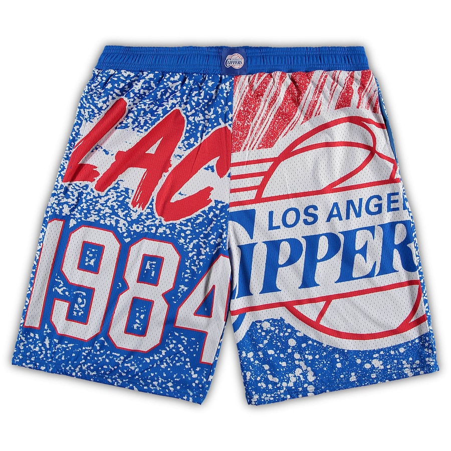 Men's LA Clippers Mitchell & Ness Royal Big & Tall Hardwood Classics Jumbotron Shorts Men's LA Clippers Mitchell & Ness Royal Big & Tall Hardwood Classics Jumbotron Shorts