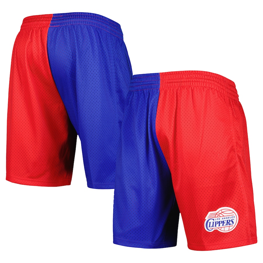 Men's LA Clippers Mitchell & Ness Royal/Red Hardwood Classics 2000 Split Swingman Shorts Men's LA Clippers Mitchell & Ness Royal/Red Hardwood Classics 2000 Split Swingman Shorts