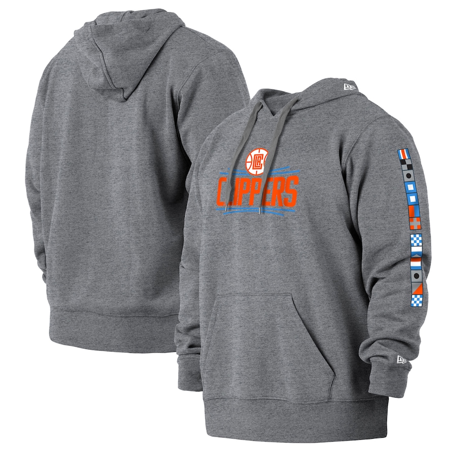 Men's LA Clippers New Era Gray 2021/22 City Edition Big & Tall Pullover Hoodie