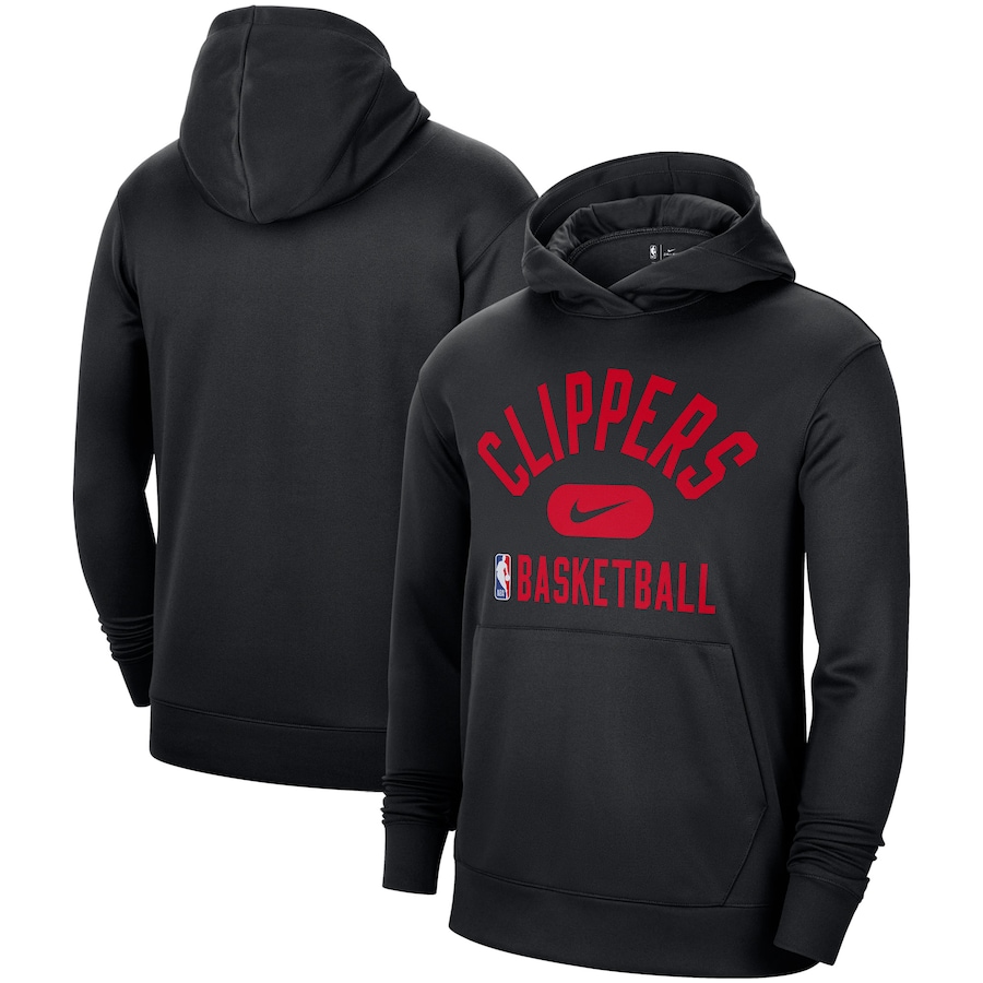 Men's LA Clippers NBA Black 2021-2022 Spotlight On Court Performance Practice Pullover Hoodie