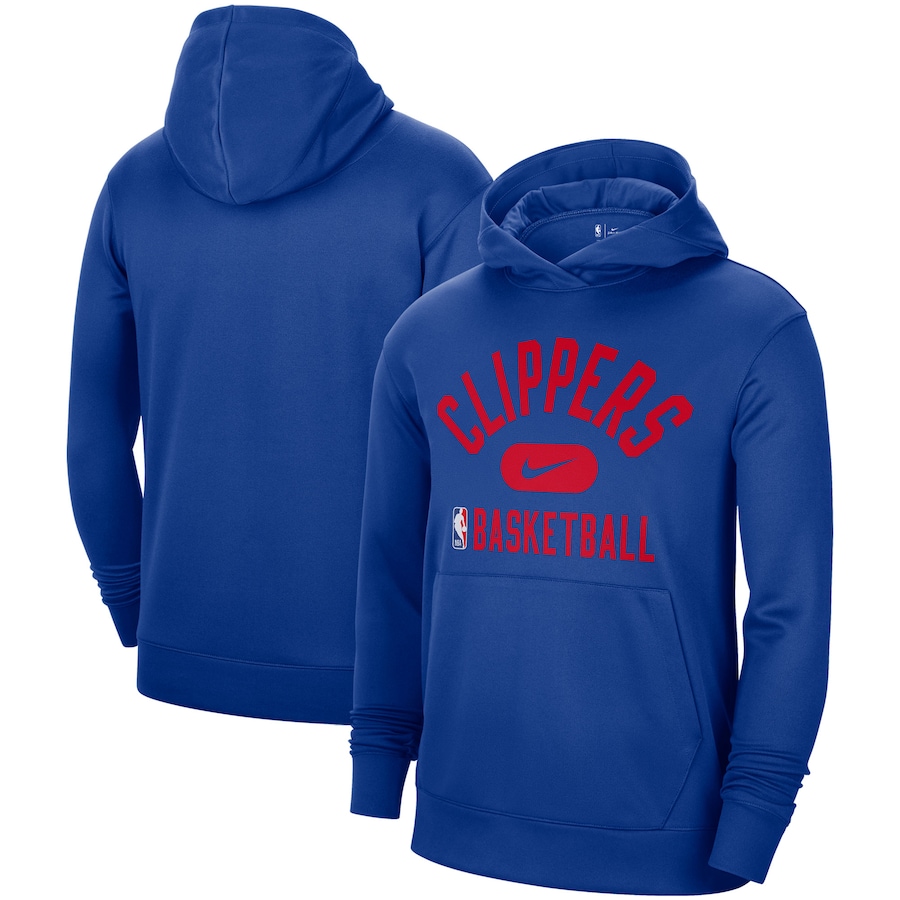 Men's LA Clippers NBA Royal 2021-2022 Spotlight On Court Performance Practice Pullover Hoodie