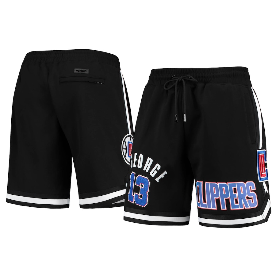 Men's LA Clippers Paul George Pro Standard Black Team Player Shorts Men's LA Clippers Paul George Pro Standard Black Team Player Shorts