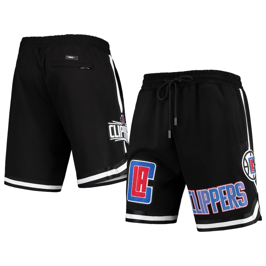 Men's LA Clippers Pro Standard Black Chenille Shorts Men's LA Clippers Pro Standard Black Chenille Shorts
