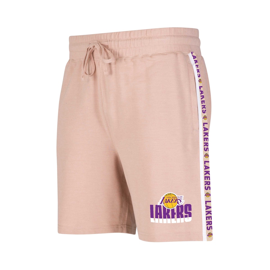 Men's Los Angeles Lakers Concepts Sport Tan Team Stripe Shorts Men's Los Angeles Lakers Concepts Sport Tan Team Stripe Shorts