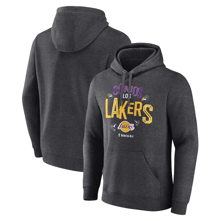 Men's Los Angeles Lakers Charcoal Noches Ene-Be-A Pullover Hoodie