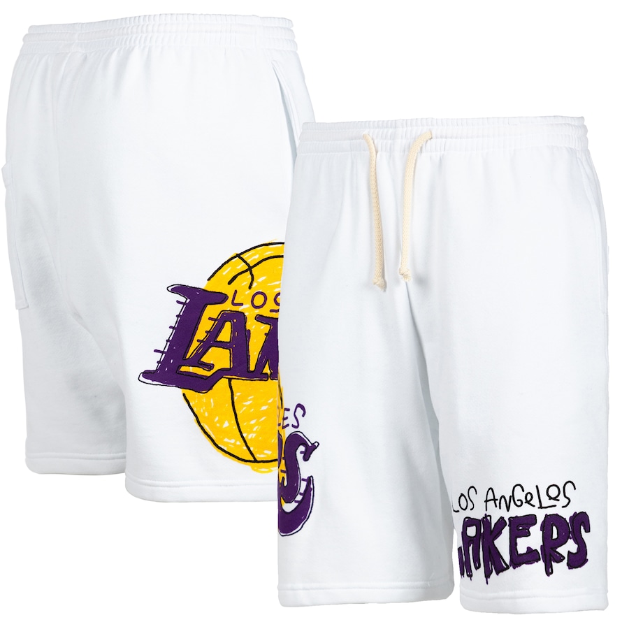Men's Los Angeles Lakers After School Special White Shorts Men's Los Angeles Lakers After School Special White Shorts