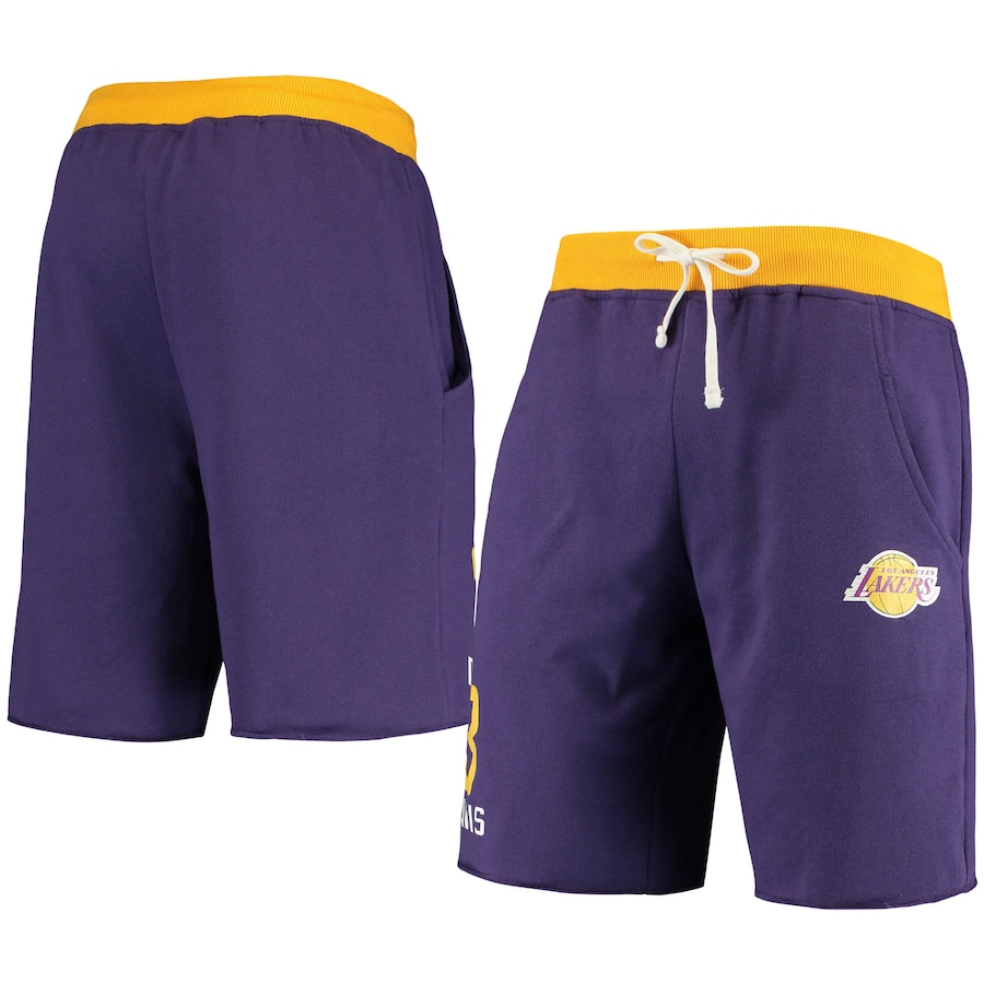 Men's Los Angeles Lakers Anthony Davis Purple Name & Number Shorts