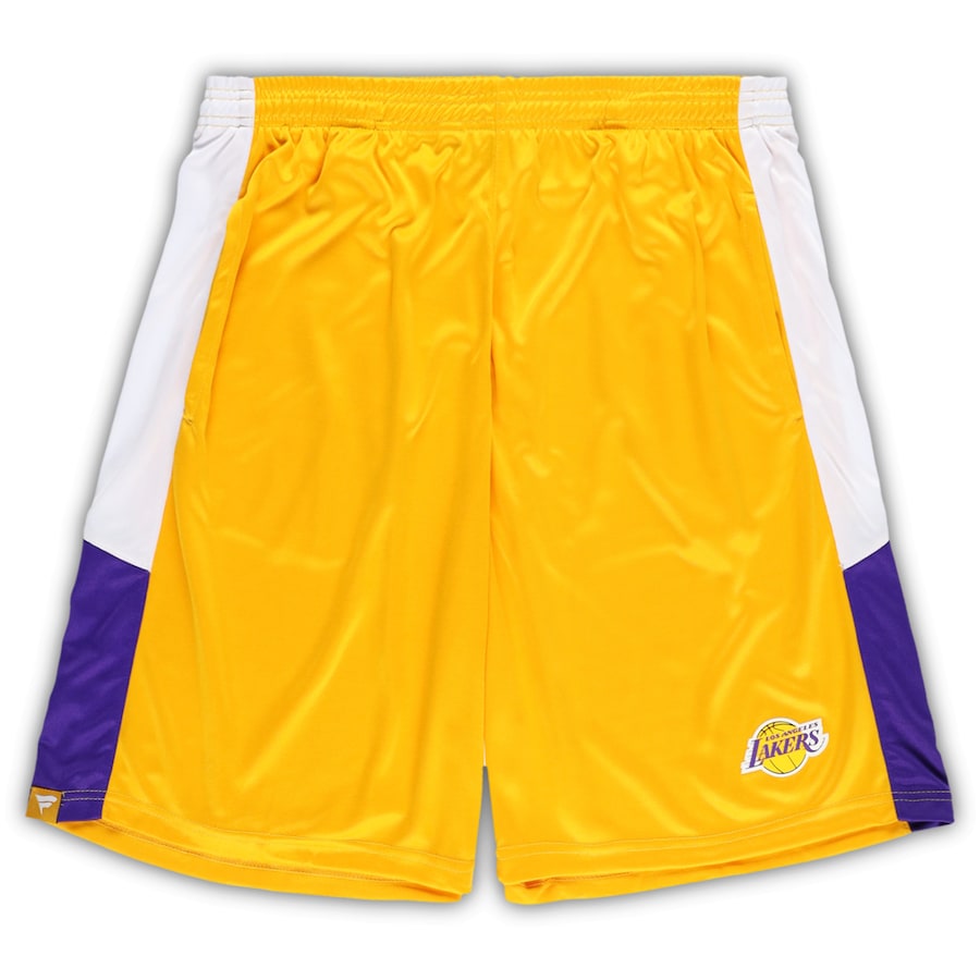Men's Los Angeles Lakers Gold Big & Tall Champion Rush Practice Shorts Men's Los Angeles Lakers Gold Big & Tall Champion Rush Practice Shorts