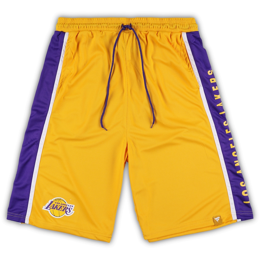 Men's Los Angeles Lakers Gold Big & Tall Referee Iconic Mesh Shorts
