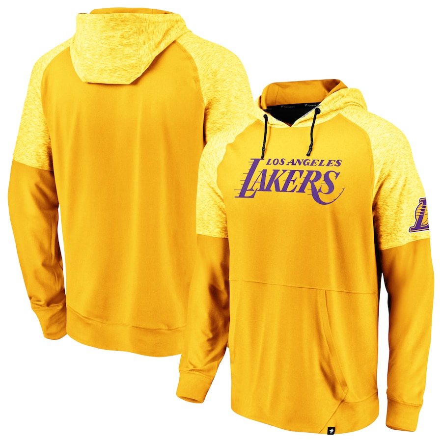 Men's Los Angeles Lakers Gold Made To Move Space Dye Raglan Pullover Hoodie