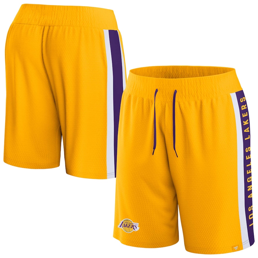 Men's Los Angeles Lakers Gold Referee Iconic Mesh Shorts