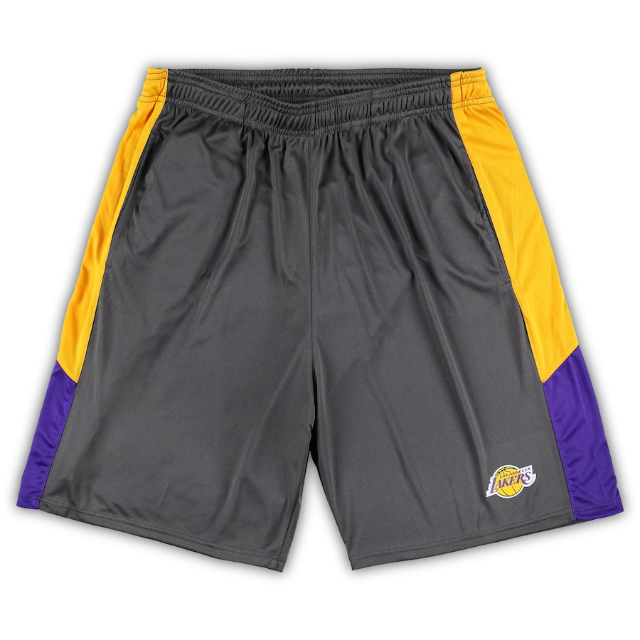 Men's Los Angeles Lakers Gray Big & Tall Shorts Men's Los Angeles Lakers Gray Big & Tall Shorts
