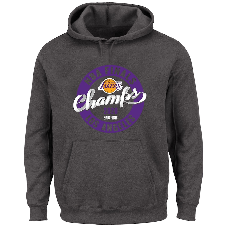Men's Los Angeles Lakers Heather Gray 2020 NBA Finals Champions Zone Big & Tall Pullover Hoodie