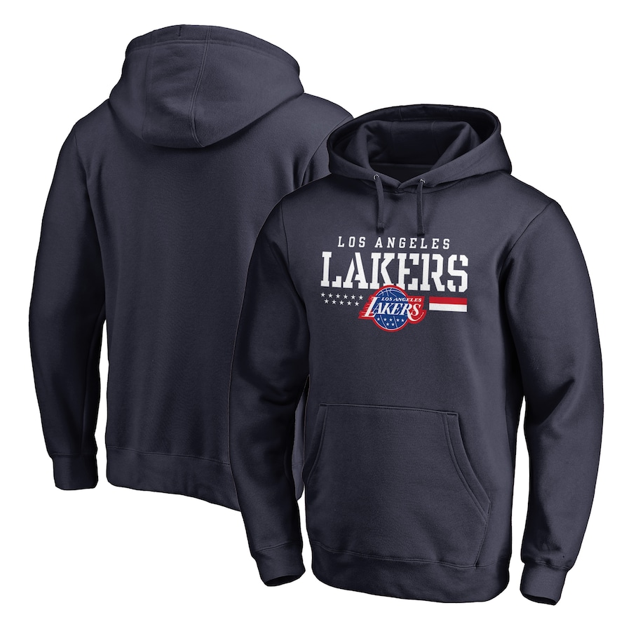 Men's Los Angeles Lakers Navy Hoops For Troops Pullover Hoodie