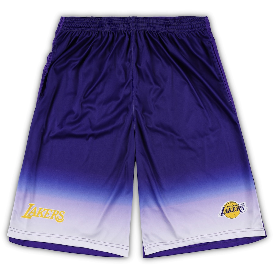 Men's Los Angeles Lakers Purple Big & Tall Fadeaway Shorts Men's Los Angeles Lakers Purple Big & Tall Fadeaway Shorts