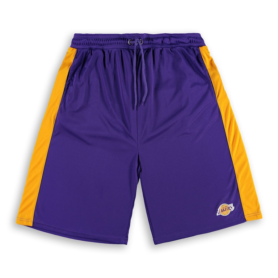 Men's Los Angeles Lakers Purple/Gold Big & Tall Performance Shorts Men's Los Angeles Lakers Purple/Gold Big & Tall Performance Shorts
