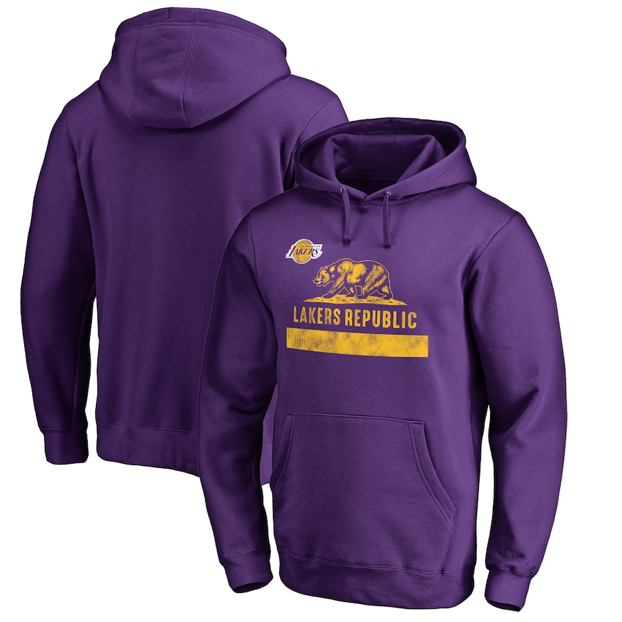 Men's Los Angeles Lakers Purple Lakers Republic Hometown Collection Pullover Hoodie