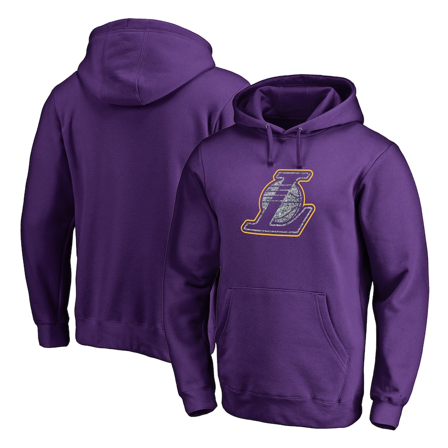 Men's Los Angeles Lakers Purple Static Logo Pullover Hoodie Men's Los Angeles Lakers Purple Static Logo Pullover Hoodie