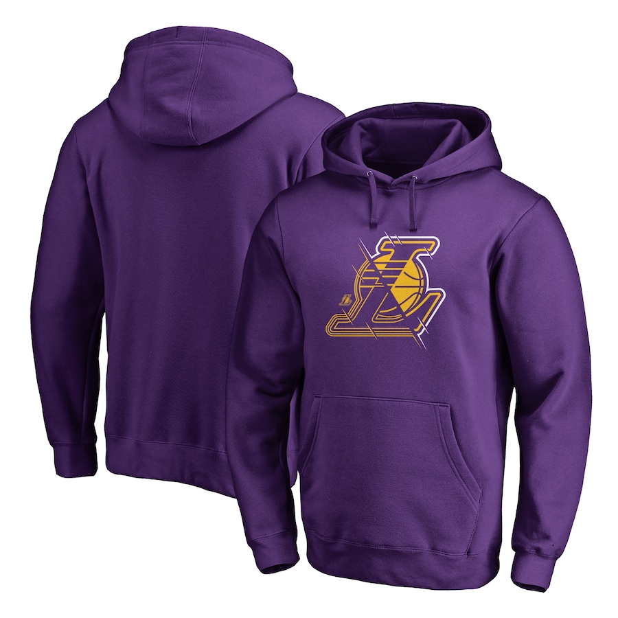 Men's Los Angeles Lakers Purple X-Ray Pullover Hoodie Men's Los Angeles Lakers Purple X-Ray Pullover Hoodie