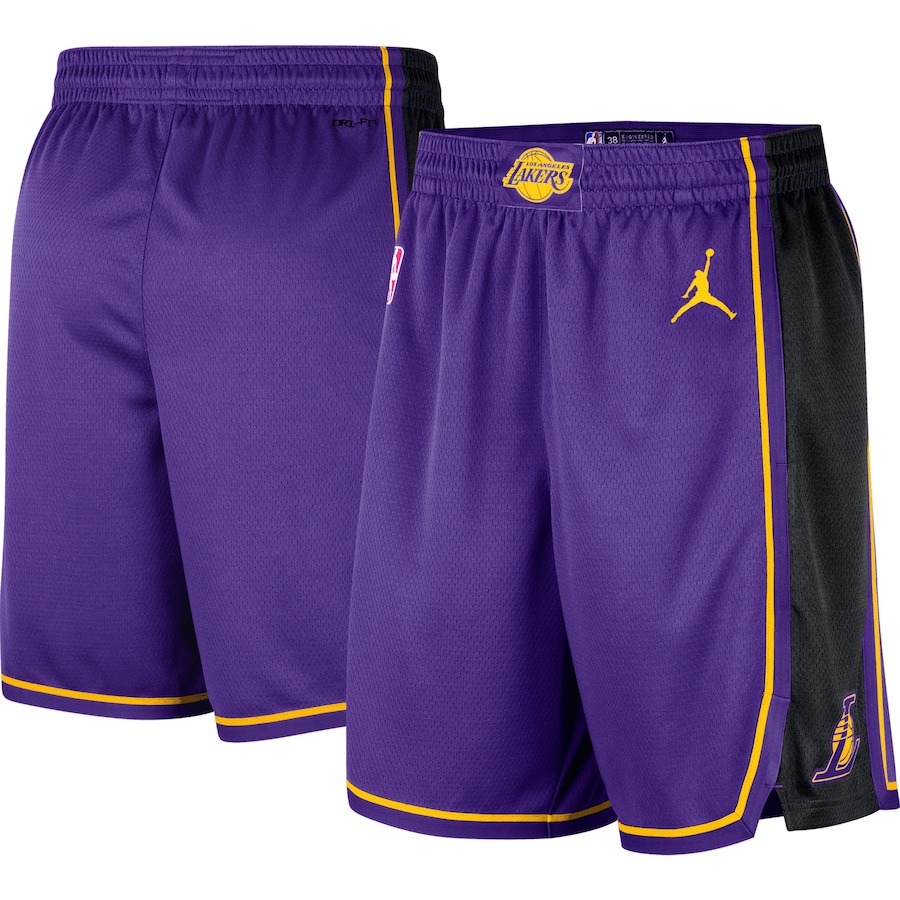 Men's Los Angeles Lakers Jordan Brand Purple 2022/2023 Statement Edition Swingman Performance Shorts
