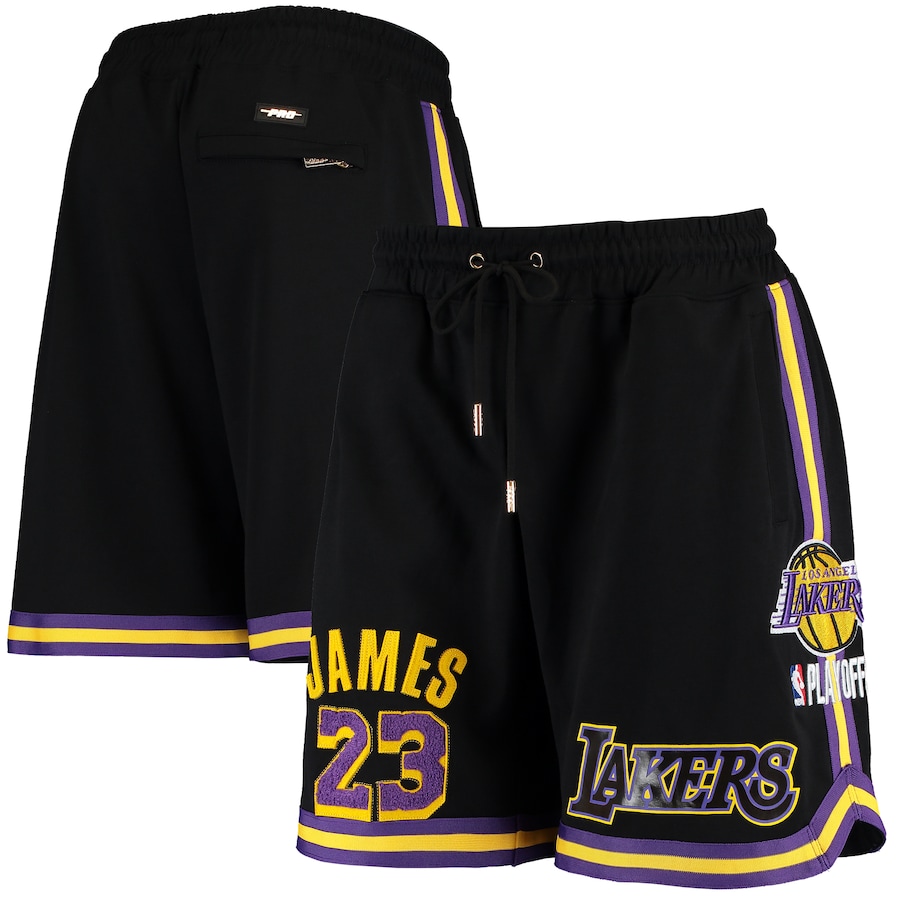 Men's Los Angeles Lakers LeBron James Pro Standard Black Team Player Shorts