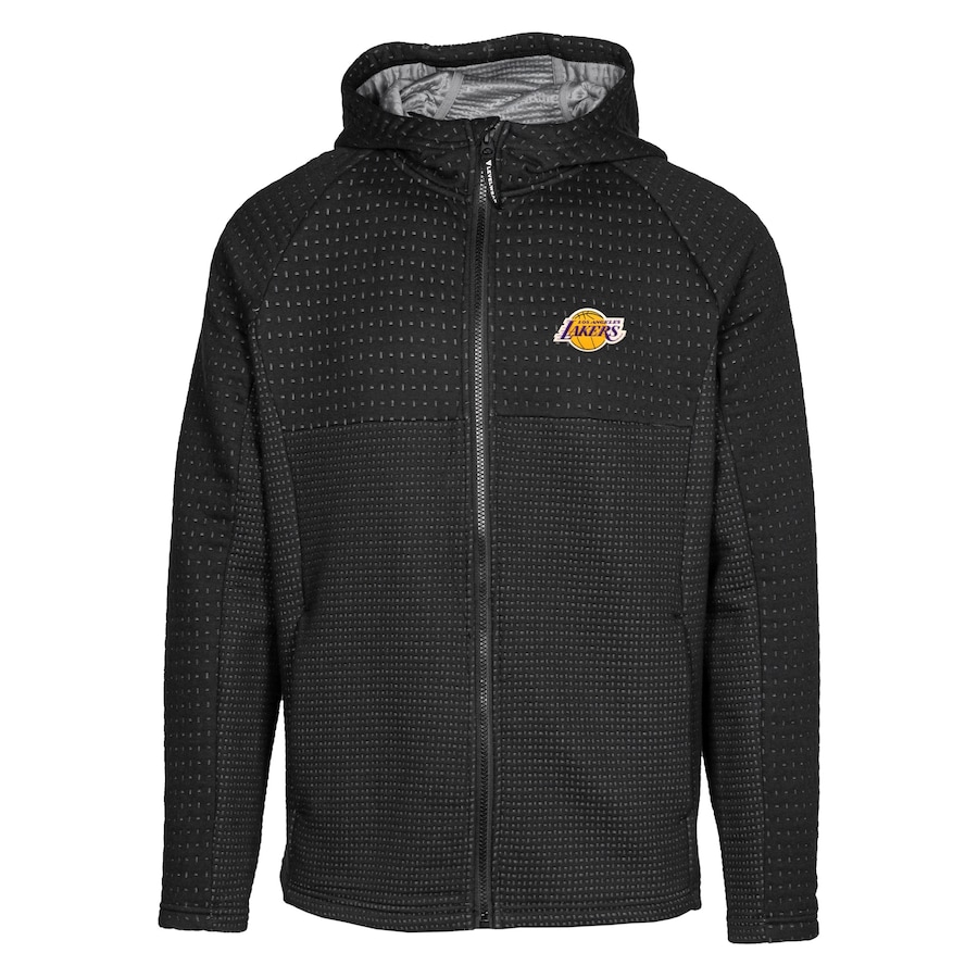 Men's Los Angeles Lakers Levelwear Black Durham Insignia Full-Zip Hoodie