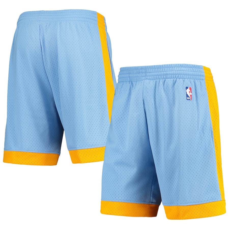 Men's Los Angeles Lakers Mitchell & Ness Blue Hardwood Classics 2001/02 Swingman Shorts Men's Los Angeles Lakers Mitchell & Ness Blue Hardwood Classics 2001/02 Swingman Shorts