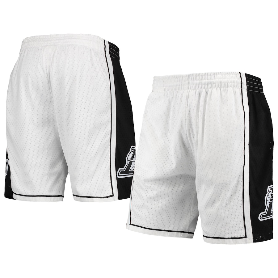 Men's Los Angeles Lakers Mitchell & Ness Hardwood Classics White Out Swingman Shorts Men's Los Angeles Lakers Mitchell & Ness Hardwood Classics White Out Swingman Shorts