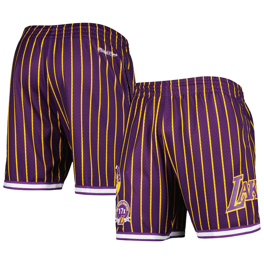 Men's Los Angeles Lakers Mitchell & Ness Purple City Collection Heritage Mesh Shorts Men's Los Angeles Lakers Mitchell & Ness Purple City Collection Heritage Mesh Shorts