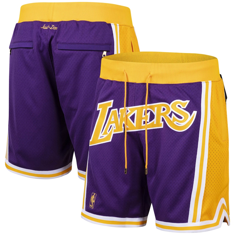 Men's Los Angeles Lakers Mitchell & Ness Purple Hardwood Classics 1996-97 Just Don Shorts Men's Los Angeles Lakers Mitchell & Ness Purple Hardwood Classics 1996-97 Just Don Shorts